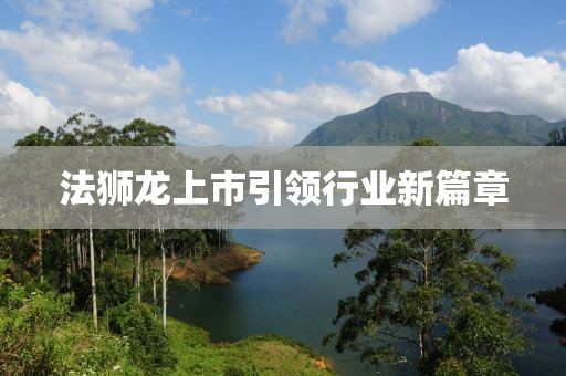 法狮龙上市引领行业新篇章