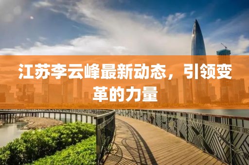 江苏李云峰最新动态，引领变革的力量