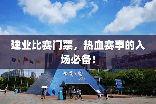 建业比赛门票，热血赛事的入场必备！