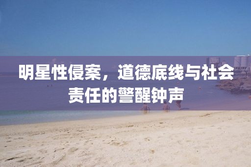 明星性侵案，道德底线与社会责任的警醒钟声