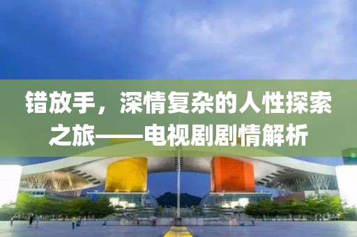 错放手，深情复杂的人性探索之旅——电视剧剧情解析
