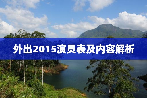 外出2015演员表及内容解析