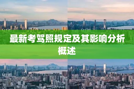 最新考驾照规定及其影响分析概述