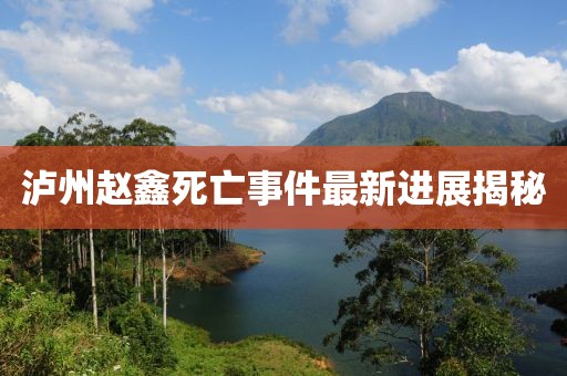 泸州赵鑫死亡事件最新进展揭秘