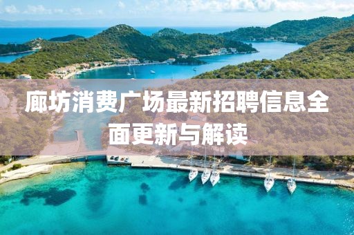 廊坊消费广场最新招聘信息全面更新与解读