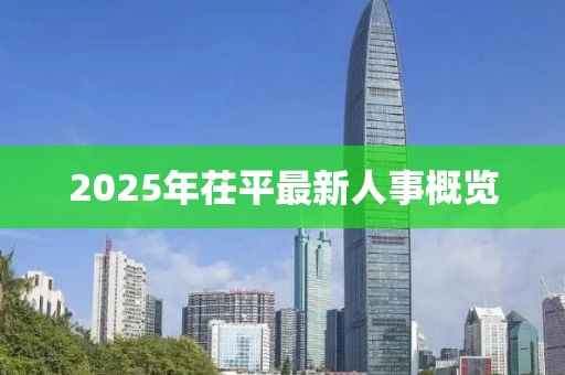 2025年茌平最新人事概览