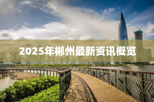 2025年郴州最新资讯概览
