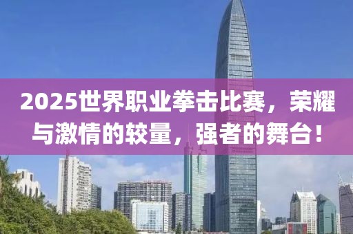 2025世界职业拳击比赛，荣耀与激情的较量，强者的舞台！