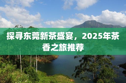 探寻东莞新茶盛宴，2025年茶香之旅推荐