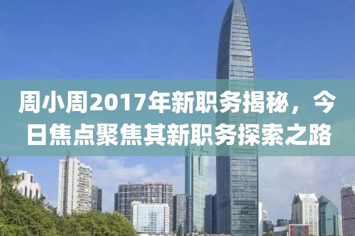 周小周2017年新职务揭秘，今日焦点聚焦其新职务探索之路