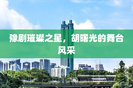 豫剧璀璨之星，胡曙光的舞台风采