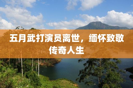 五月武打演员离世，缅怀致敬传奇人生