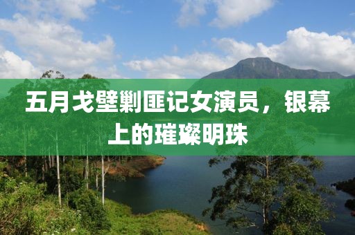 五月戈壁剿匪记女演员，银幕上的璀璨明珠