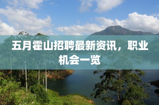 五月霍山招聘最新资讯，职业机会一览