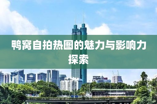 鸭窝自拍热图的魅力与影响力探索