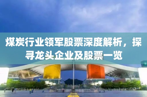 煤炭行业领军股票深度解析，探寻龙头企业及股票一览