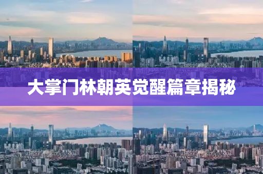 大掌门林朝英觉醒篇章揭秘